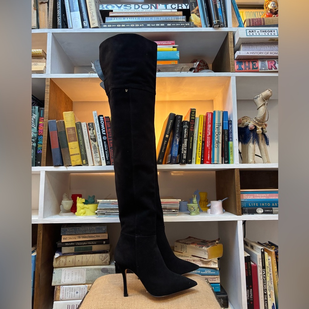 Larroude Black Over-the-Knee Boots